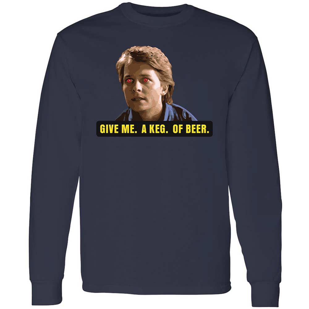 Long Sleeve T-Shirt - HX33NMYJ - Navy - 2