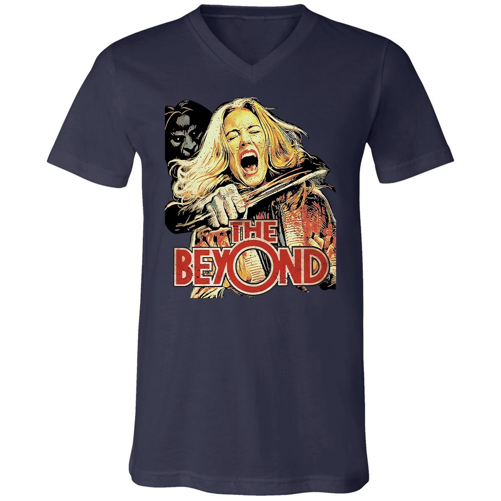 Unisex V-Neck T-Shirt - RG6HHAHZ - Navy - 2