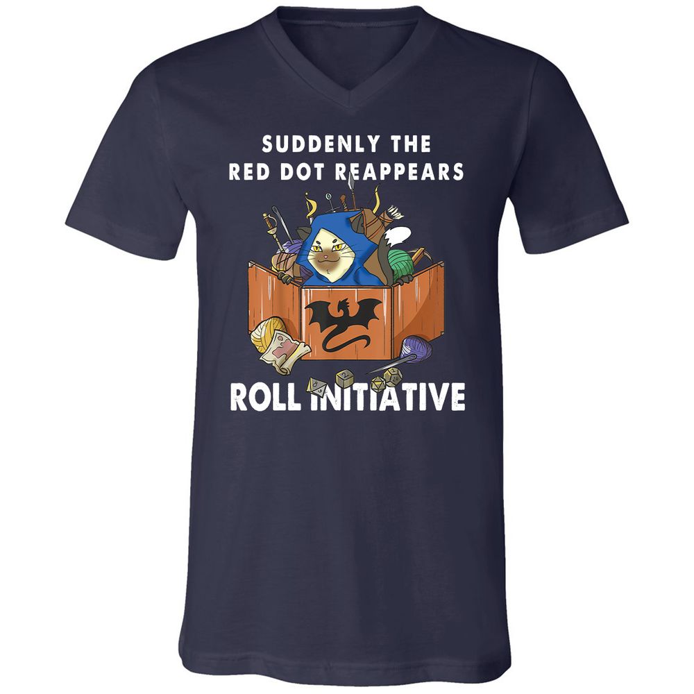 Unisex V-Neck T-Shirt - RWCTBEAH - Navy - 2