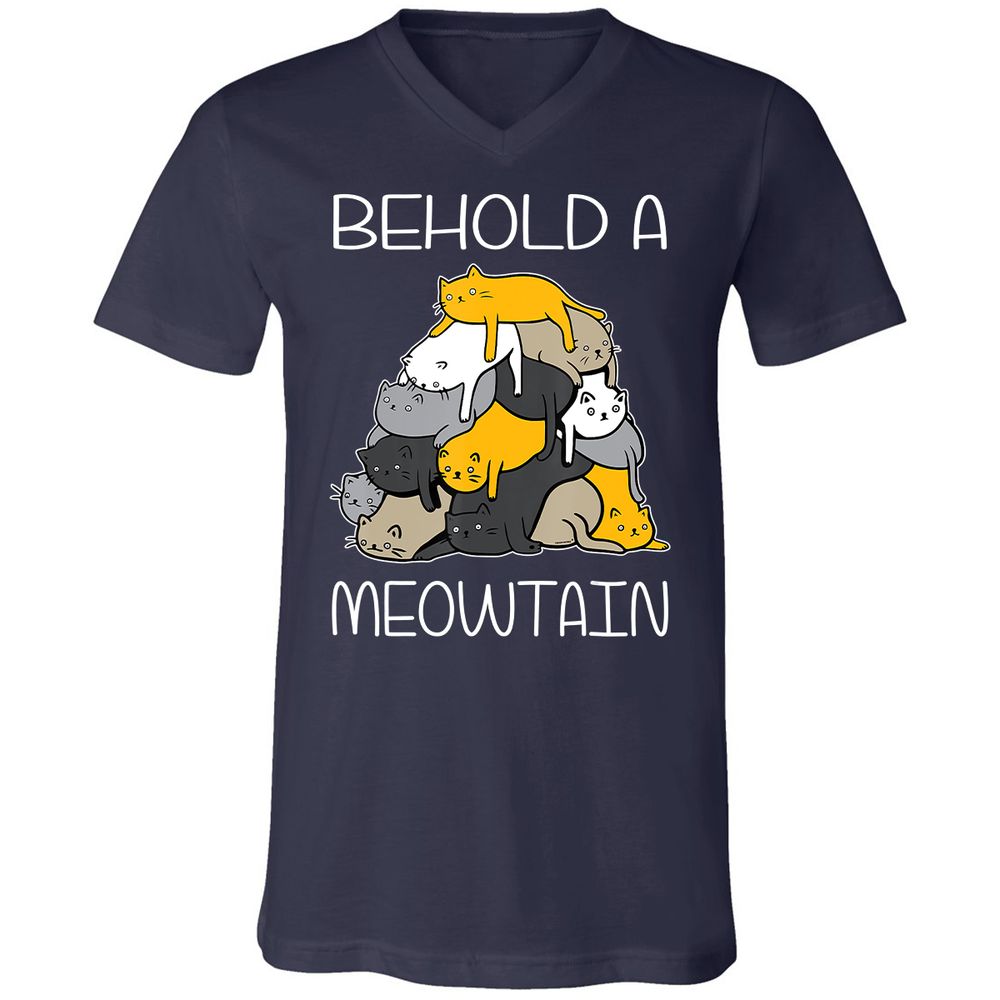 Unisex V-Neck T-Shirt - CEV3XXBY - Navy - 2