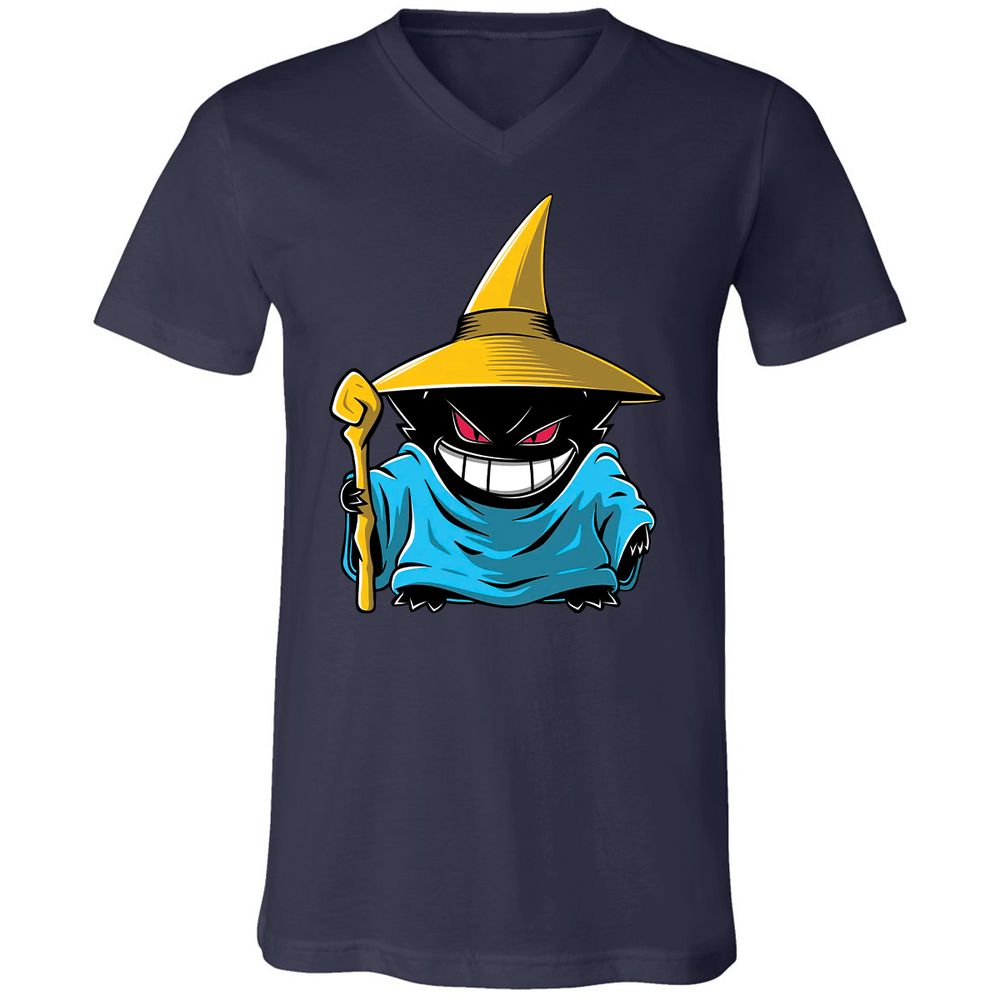 Unisex V-Neck T-Shirt - C86A9E5K - Navy - 2