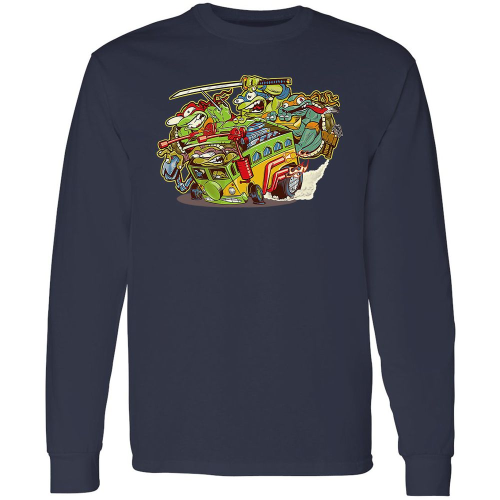 Long Sleeve T-Shirt - Y9TH2G6Z - Navy - 2