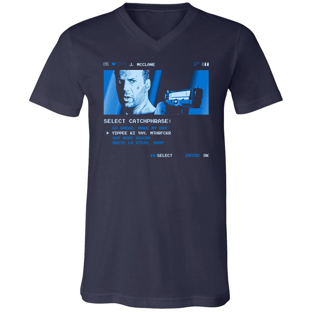 Unisex V-Neck T-Shirt - CVTMSV59 - Navy - 2