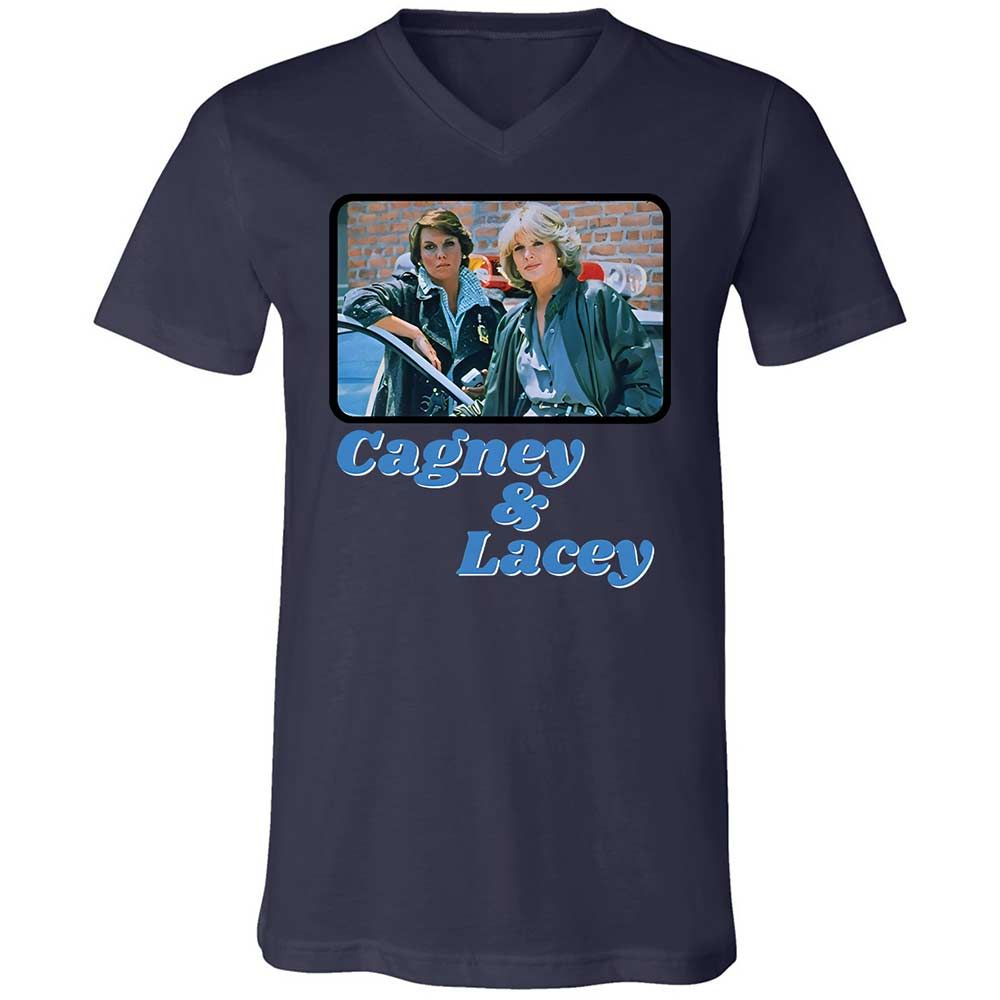 Unisex V-Neck T-Shirt - ESRNHEV8 - Navy - 2