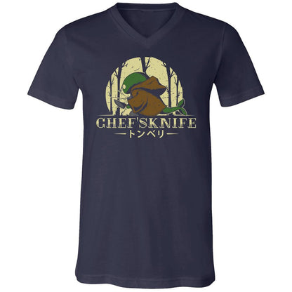 Unisex V-Neck T-Shirt - YK2MSPPX - Navy - 2