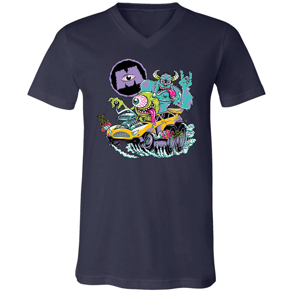Unisex V-Neck T-Shirt - 3Q33CLQ4 - Navy - 2