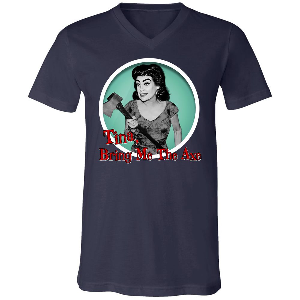 Unisex V-Neck T-Shirt - CN6A69MY - Navy - 2