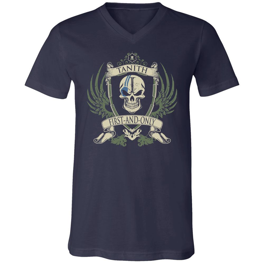 Unisex V-Neck T-Shirt - TB9X2YL2 - Navy - 2