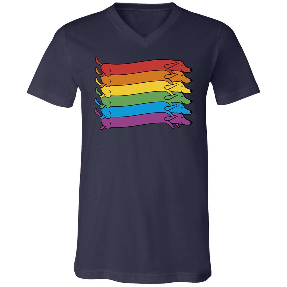 Unisex V-Neck T-Shirt - 81EKBAYZ - Navy - 2