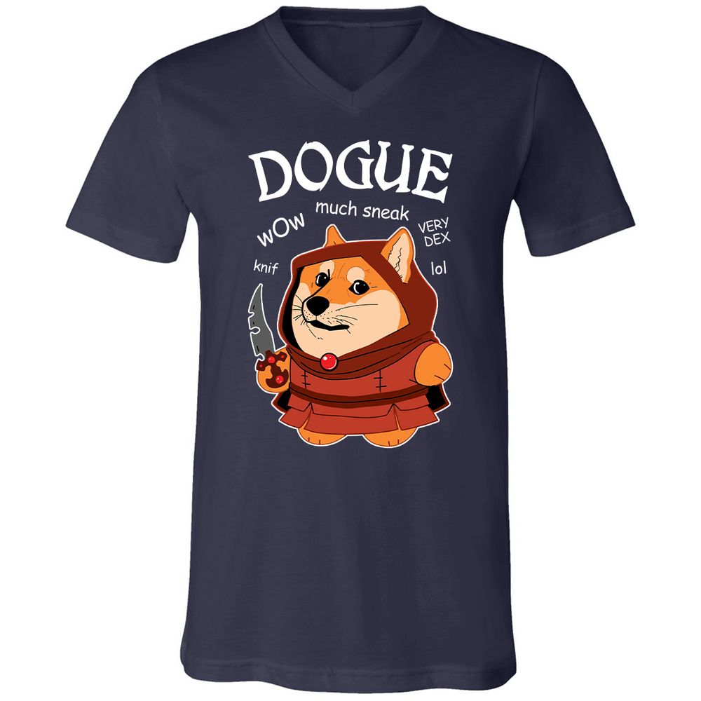 Unisex V-Neck T-Shirt - 7L895PK1 - Navy - 2