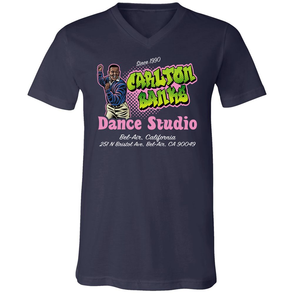 Unisex V-Neck T-Shirt - 448FPX3C - Navy - 2
