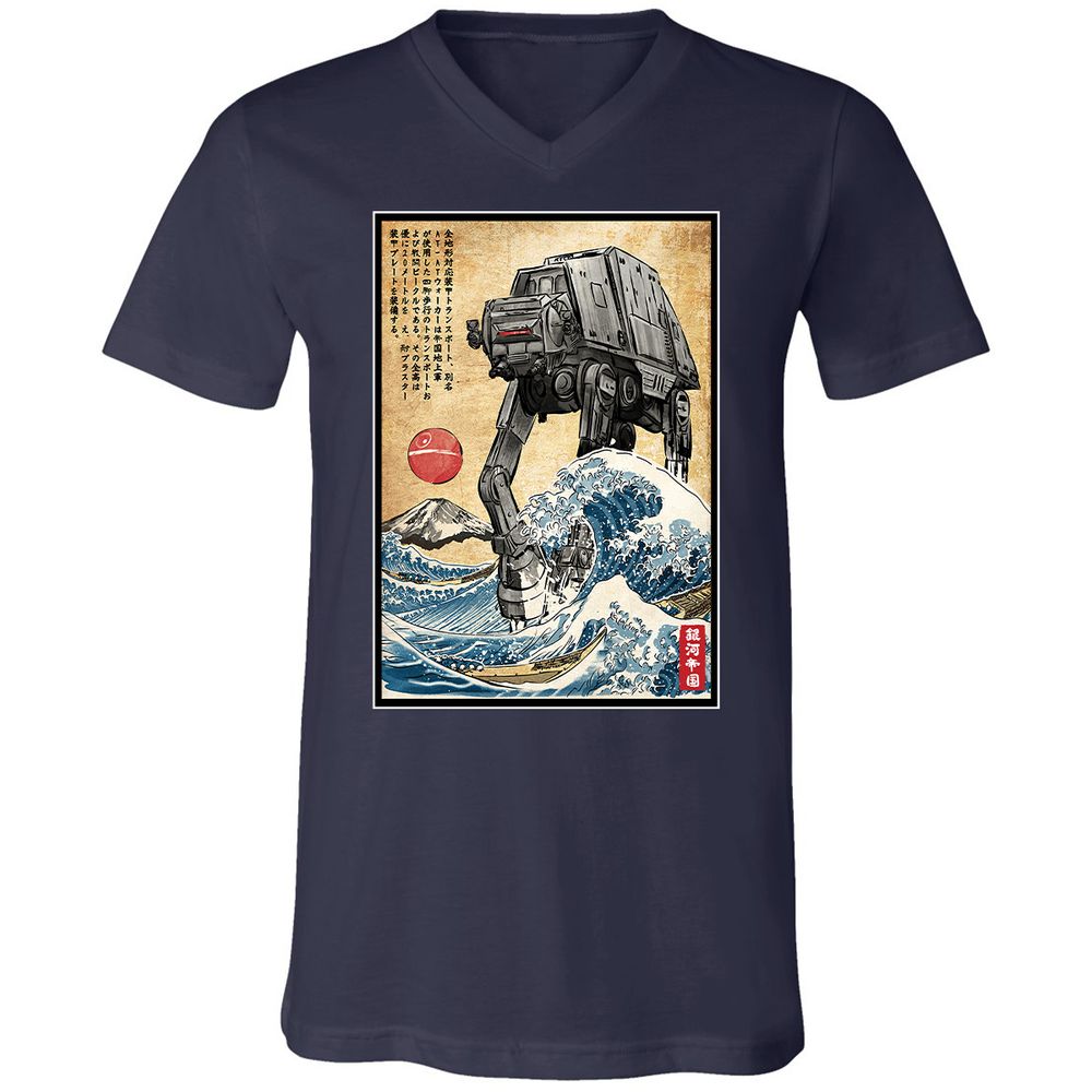 Unisex V-Neck T-Shirt - 1WDUXCHA - Navy - 2
