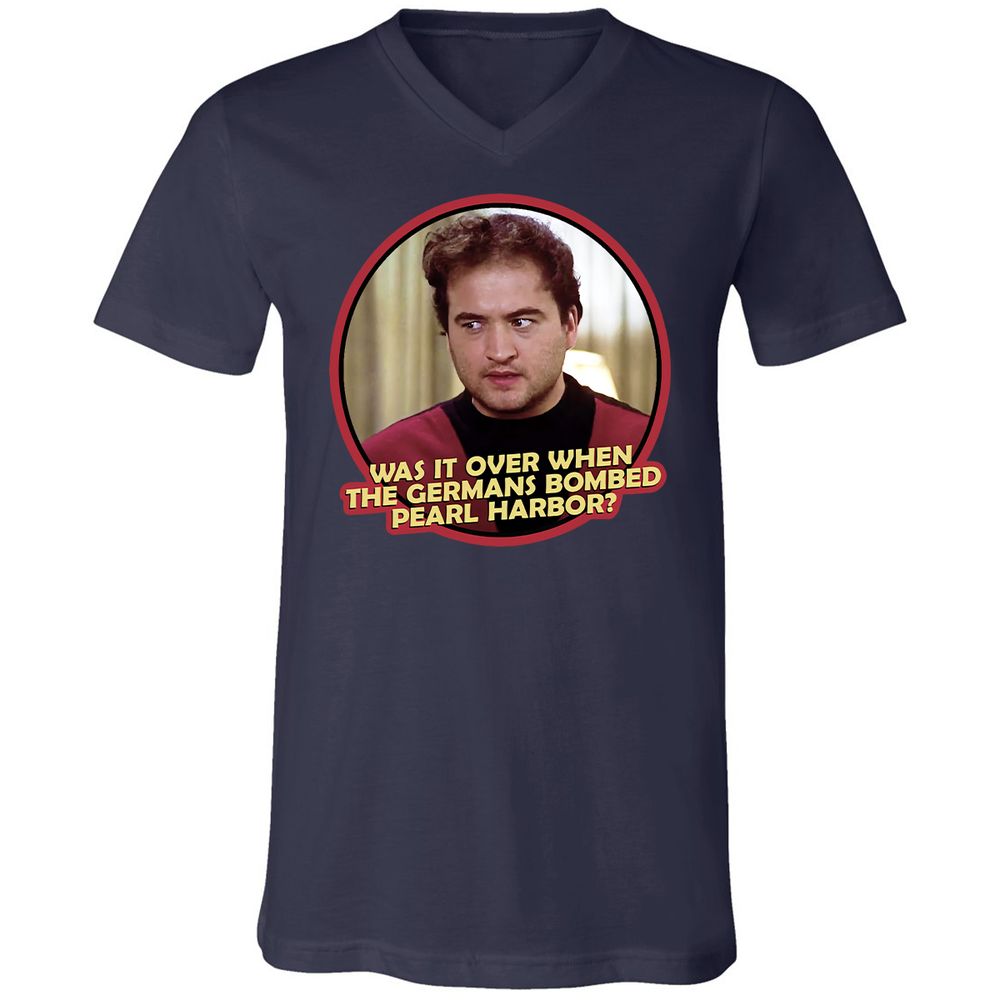 Unisex V-Neck T-Shirt - ZCMRY1ND - Navy - 2