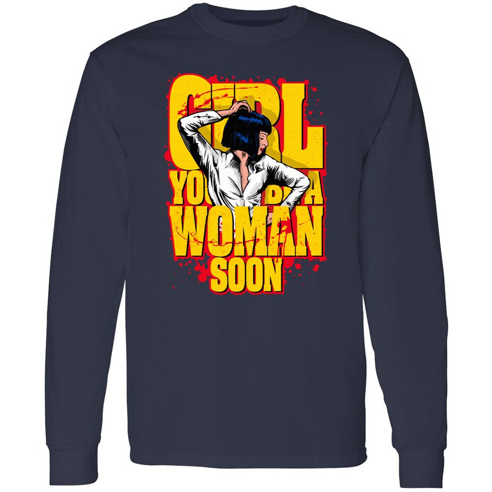 Long Sleeve T-Shirt - W85QLM6E - Navy - 2