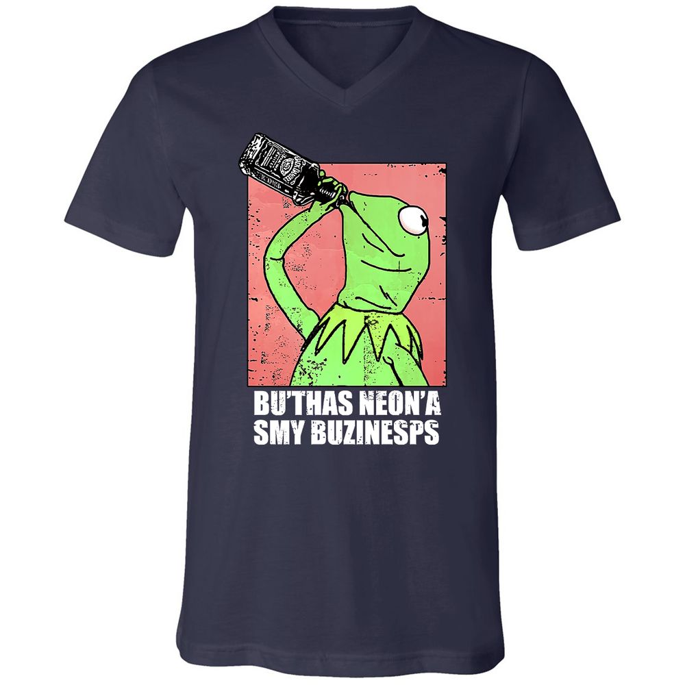 Unisex V-Neck T-Shirt - FFHZYJ9J - Navy - 2