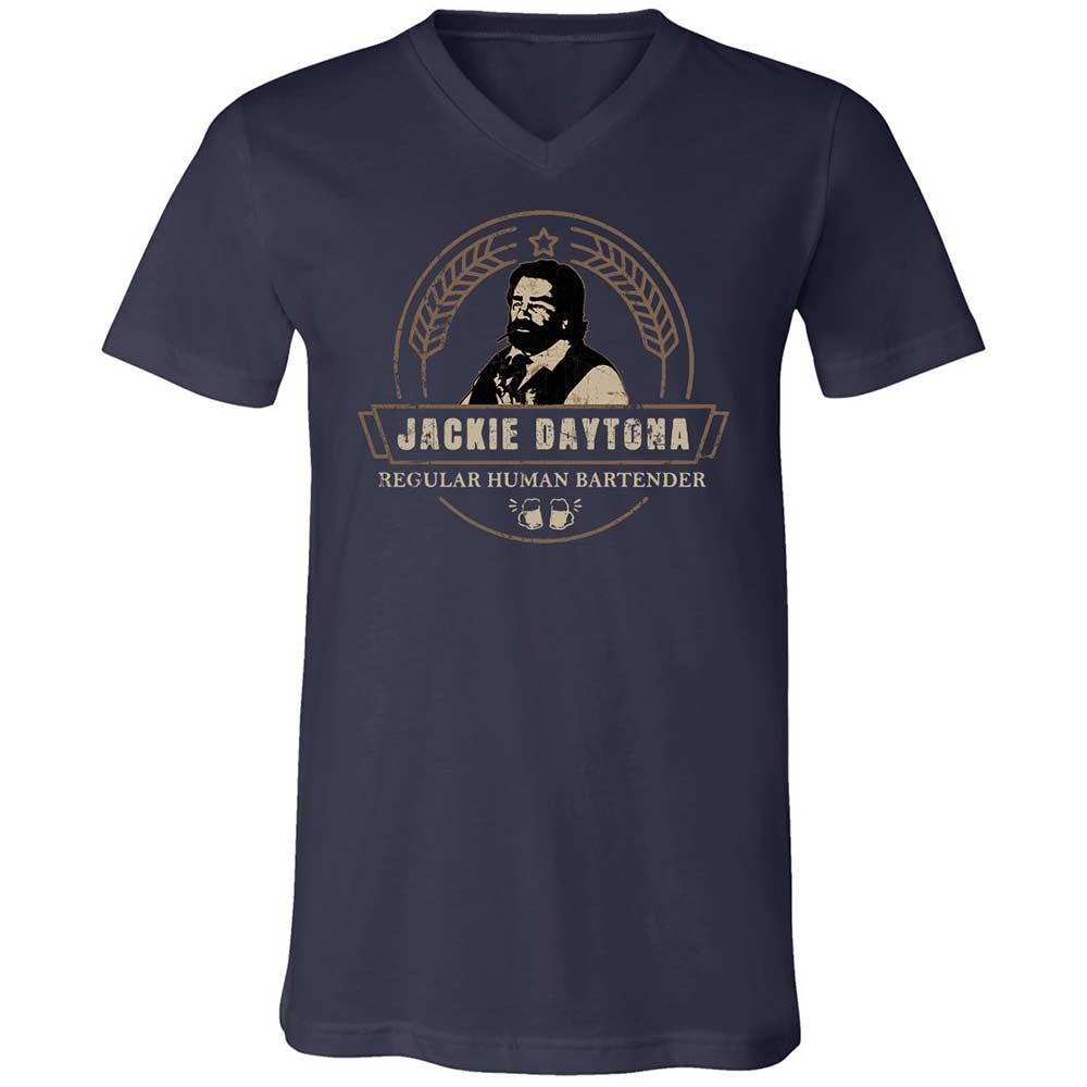 Unisex V-Neck T-Shirt - U41WMN4X - Navy - 2