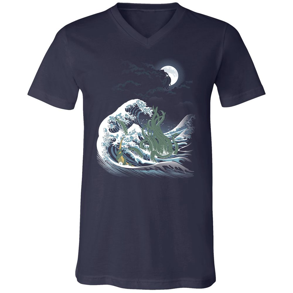 Unisex V-Neck T-Shirt - WS61455L - Navy - 2