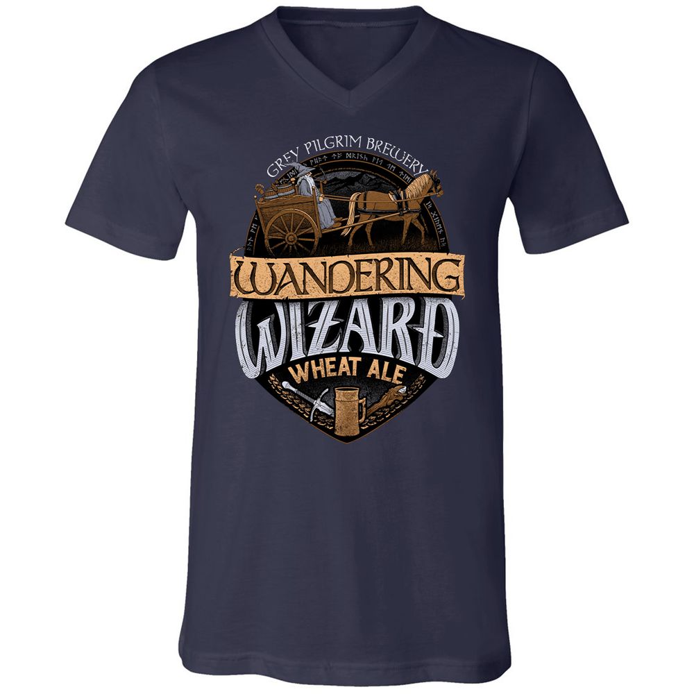 Unisex V-Neck T-Shirt - 6X6ZNBM7 - Navy - 2