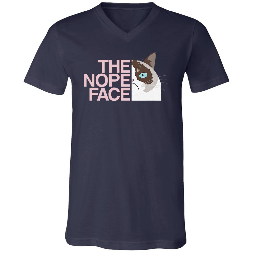 Unisex V-Neck T-Shirt - 6GLSHY9C - Navy - 2