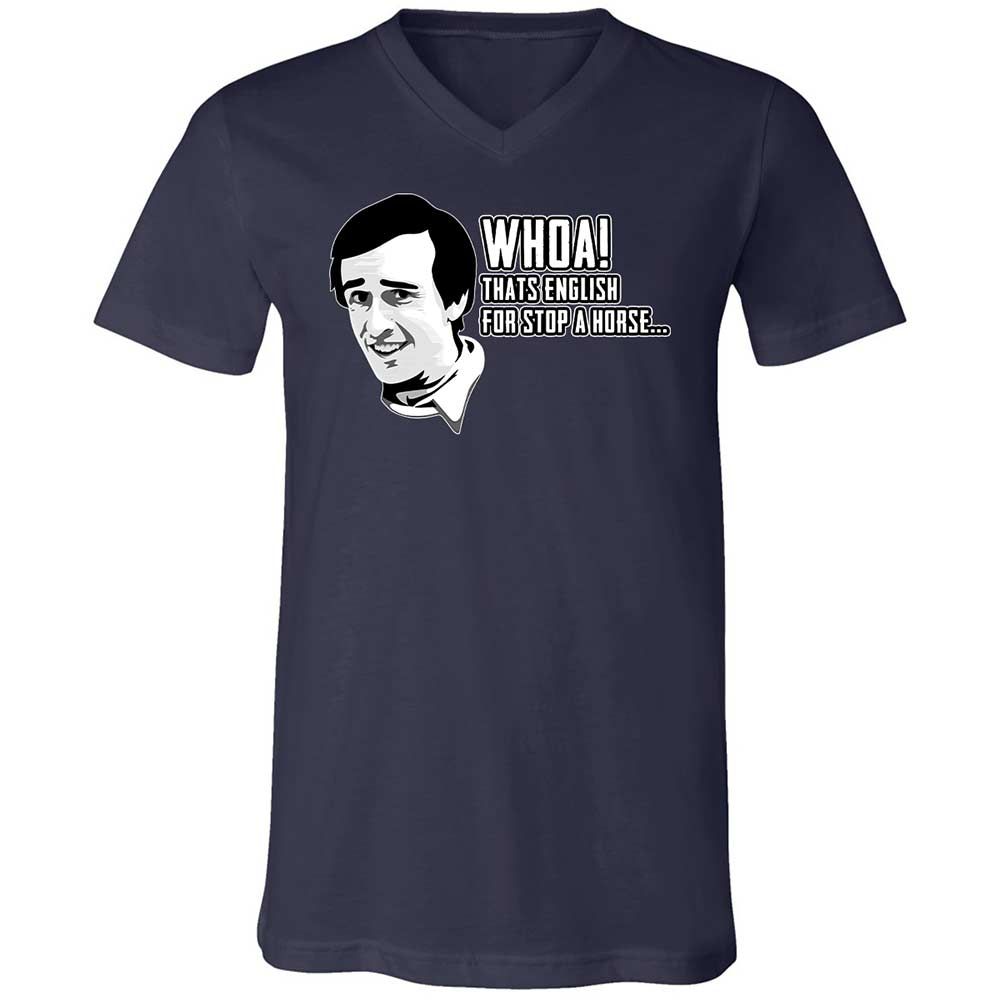 Unisex V-Neck T-Shirt - Z1CLFRU4 - Navy - 2