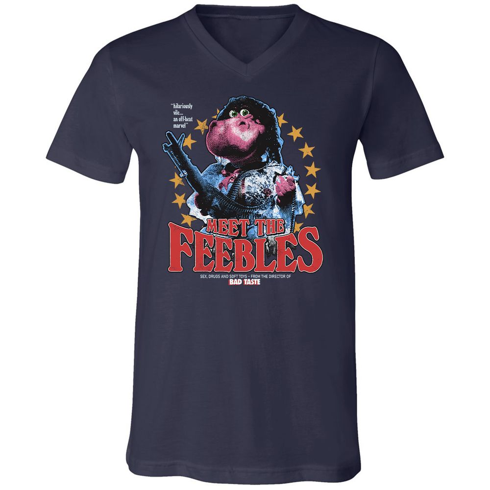 Unisex V-Neck T-Shirt - FVD1AQVM - Navy - 2