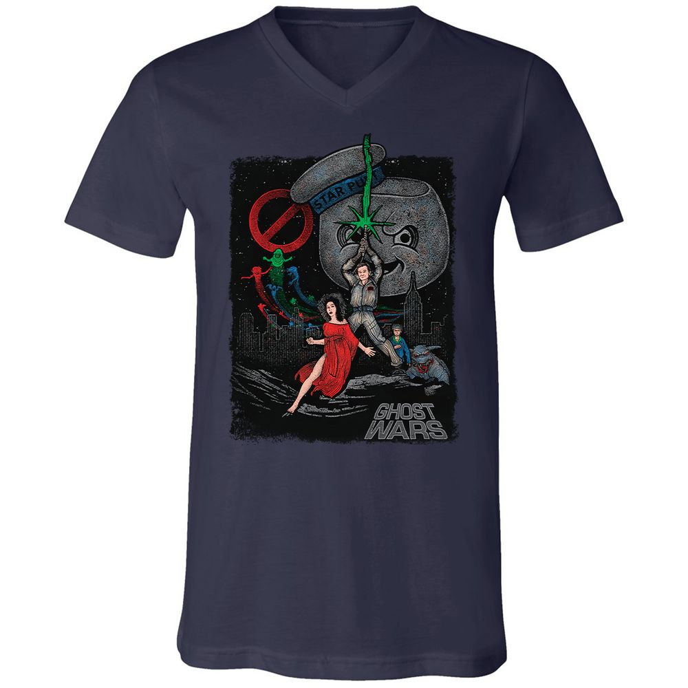 Unisex V-Neck T-Shirt - D19SU9ZB - Navy - 2