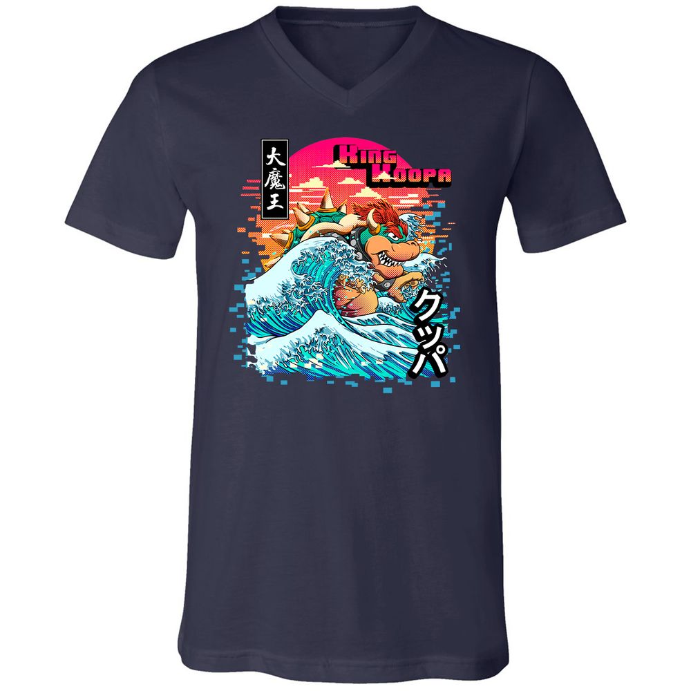 Unisex V-Neck T-Shirt - JNY1RHEM - Navy - 2