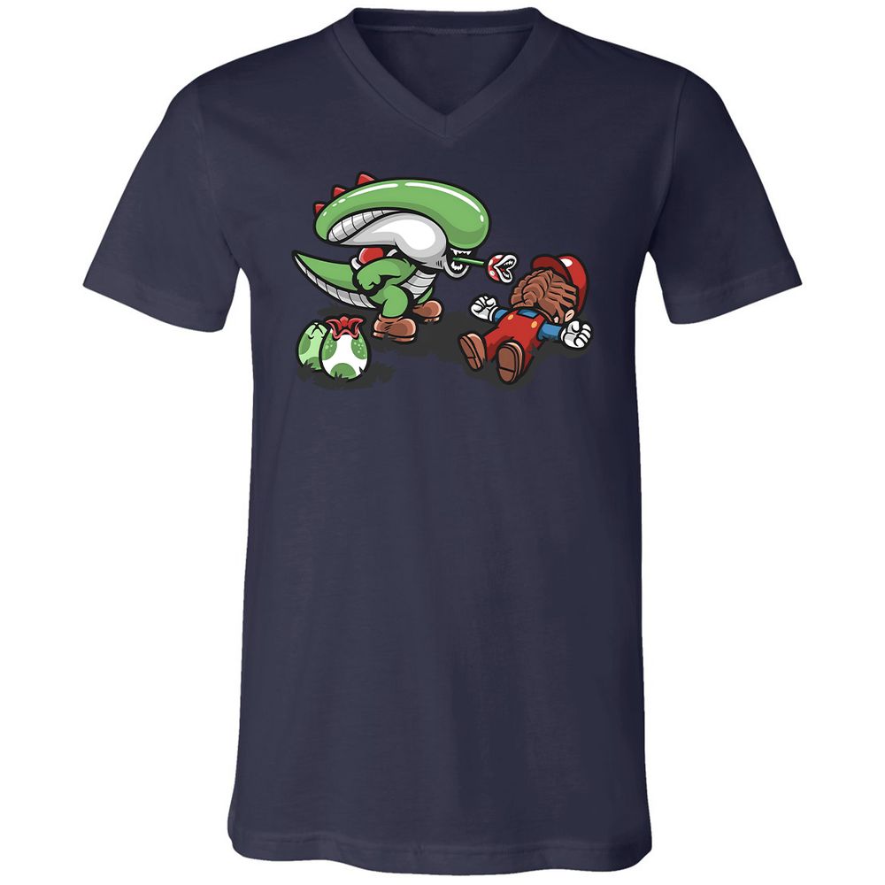 Unisex V-Neck T-Shirt - 2D11UM7Z - Navy - 2