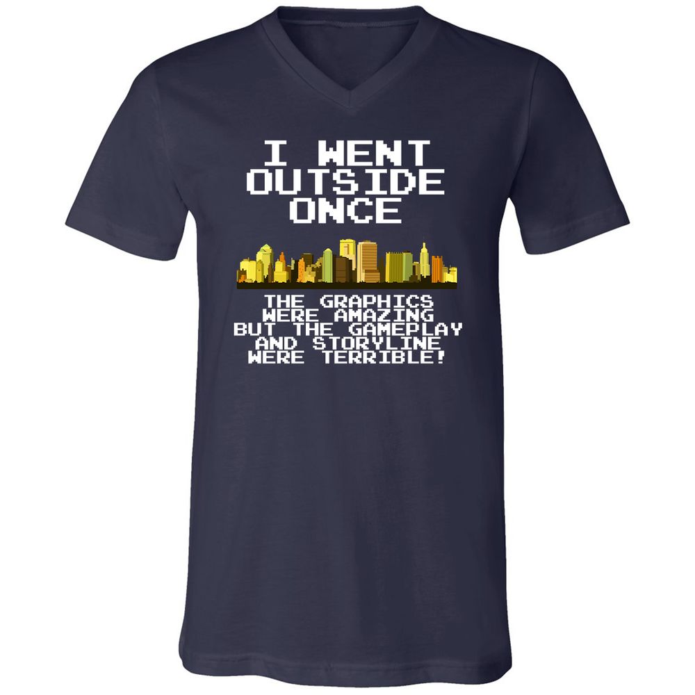Unisex V-Neck T-Shirt - 991E19XM - Navy - 2
