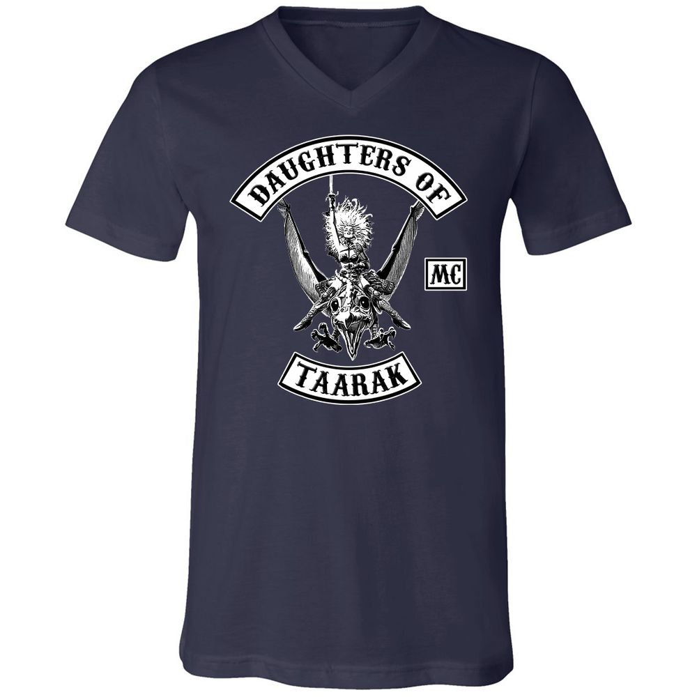 Unisex V-Neck T-Shirt - 5A9VQ2FG - Navy - 2