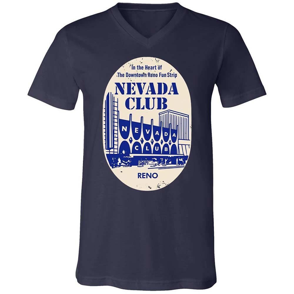 Unisex V-Neck T-Shirt - YMDK1FYG - Navy - 2