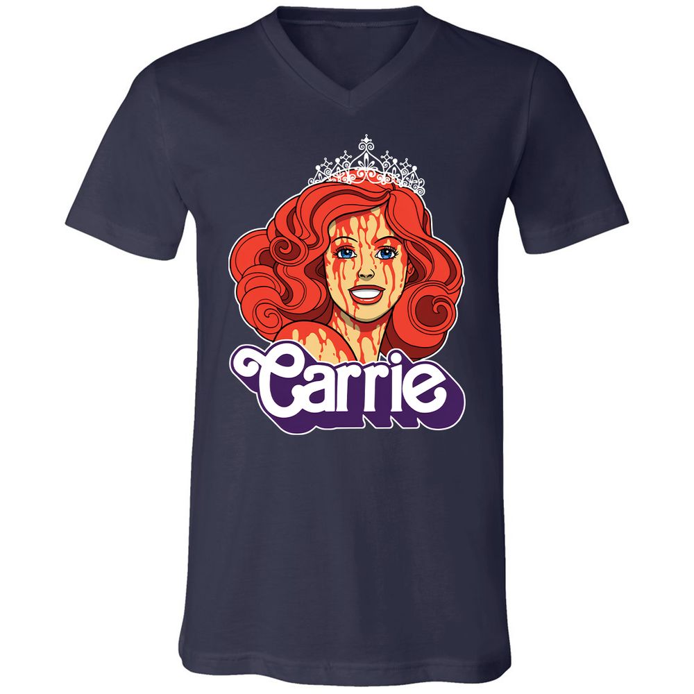 Unisex V-Neck T-Shirt - L96CBNHK - Navy - 2