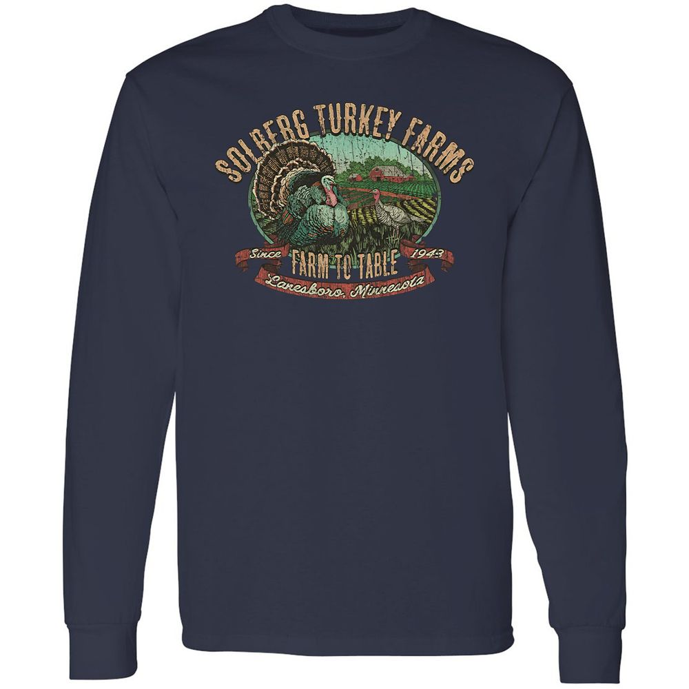 Vintage Turkey Farm Thanksgiving - Navy - 2