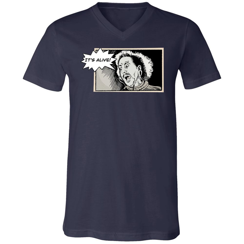 Unisex V-Neck T-Shirt - Q5UHYBSY - Navy - 2
