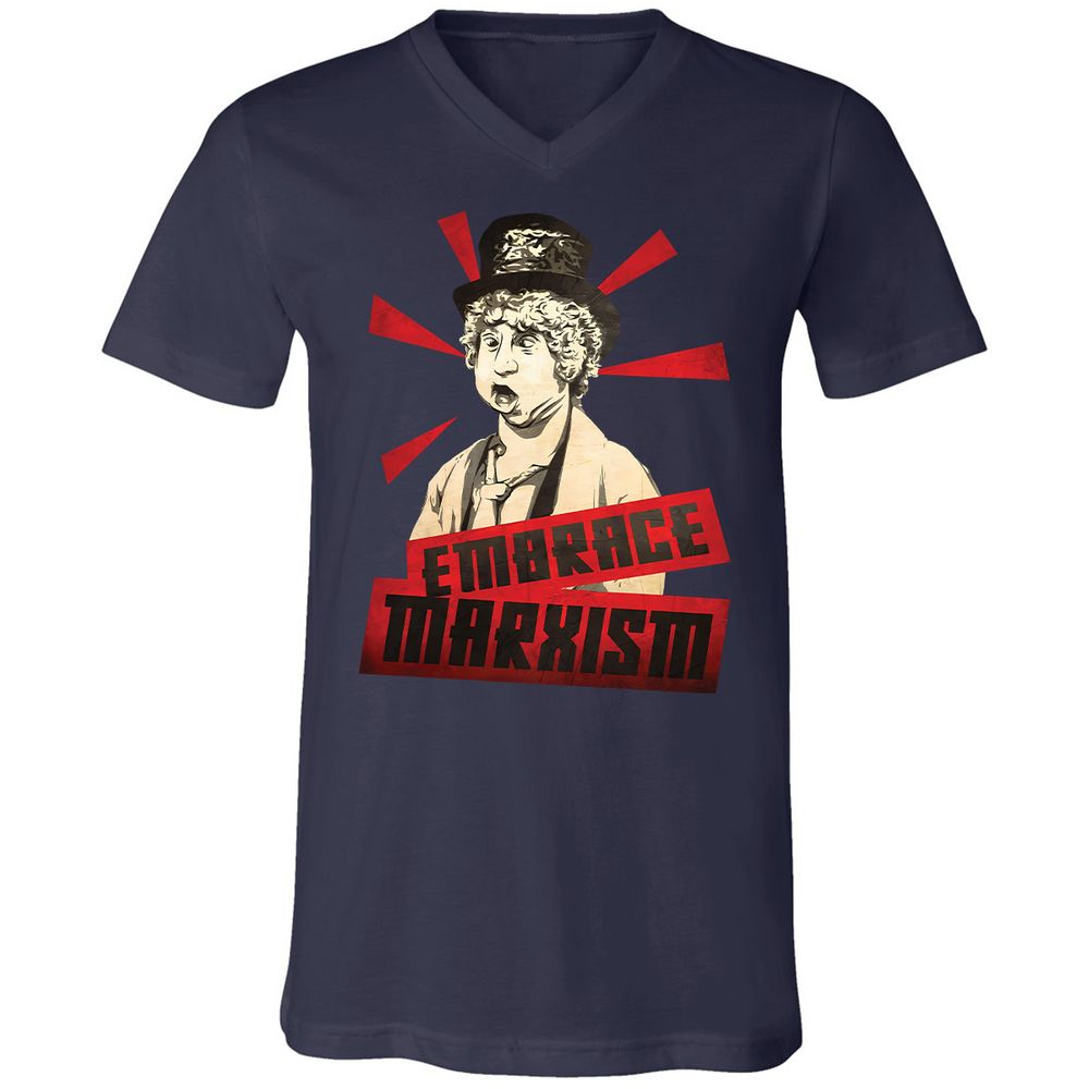 Unisex V-Neck T-Shirt - LASKZSRH - Navy - 2