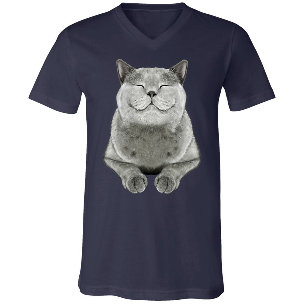 Unisex V-Neck T-Shirt - DRVCAR69 - Navy - 2