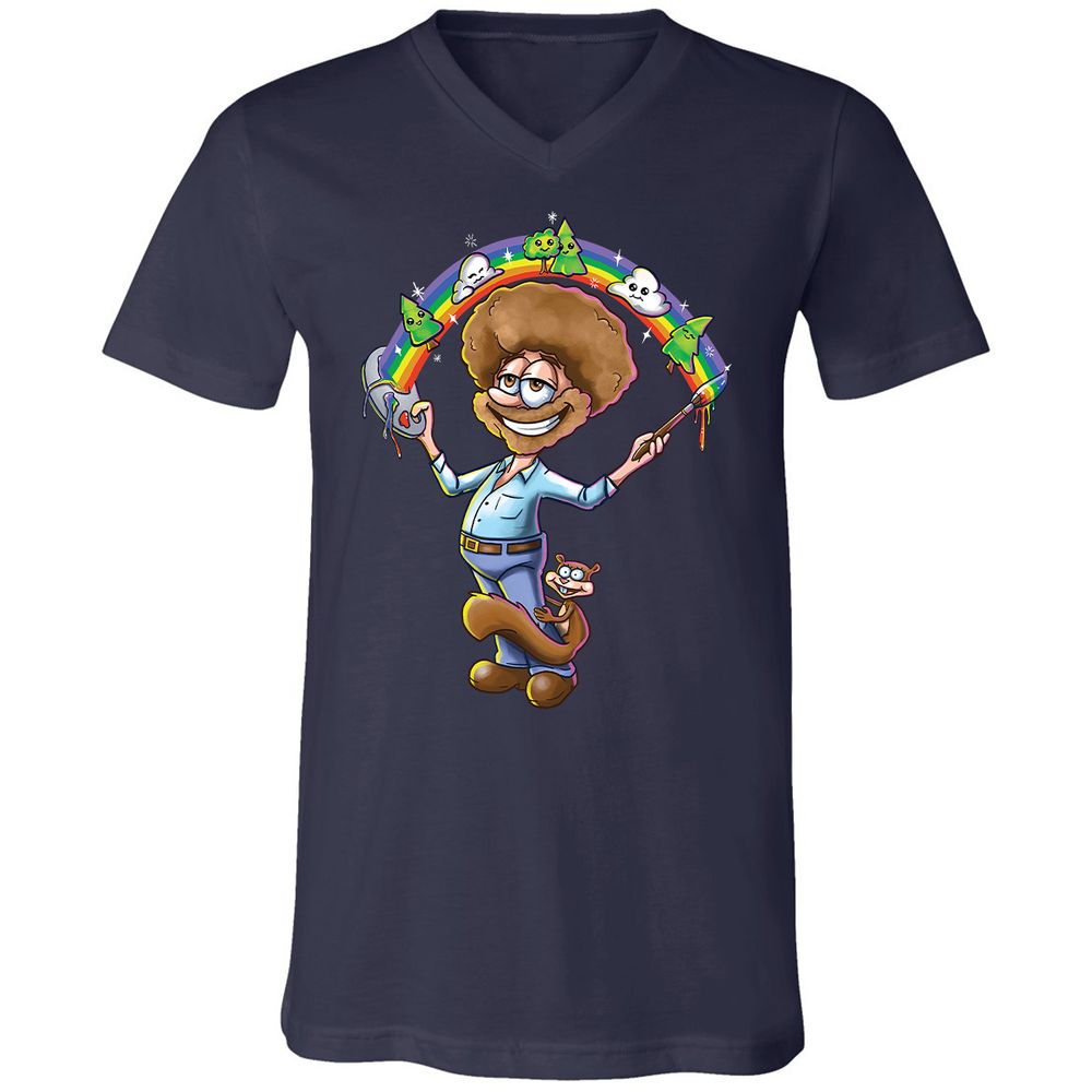 Unisex V-Neck T-Shirt - EVG9AS1B - Navy - 2