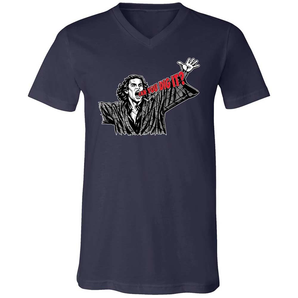 Unisex V-Neck T-Shirt - 3F9GJFQS - Navy - 2