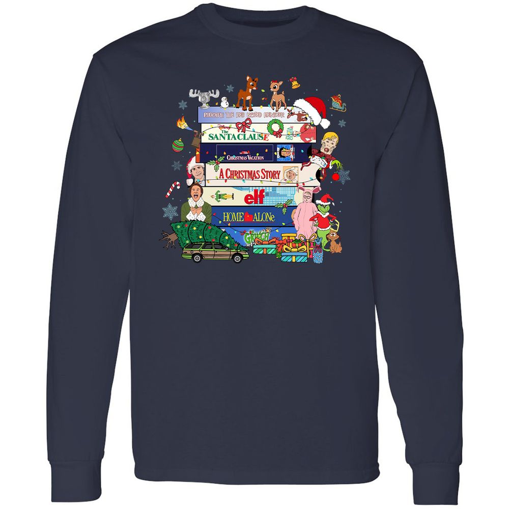 Long Sleeve T-Shirt - SRER6VCV - Navy - 2