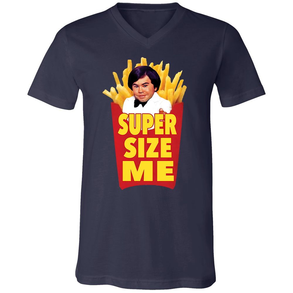 Unisex V-Neck T-Shirt - GB1YZVCN - Navy - 2
