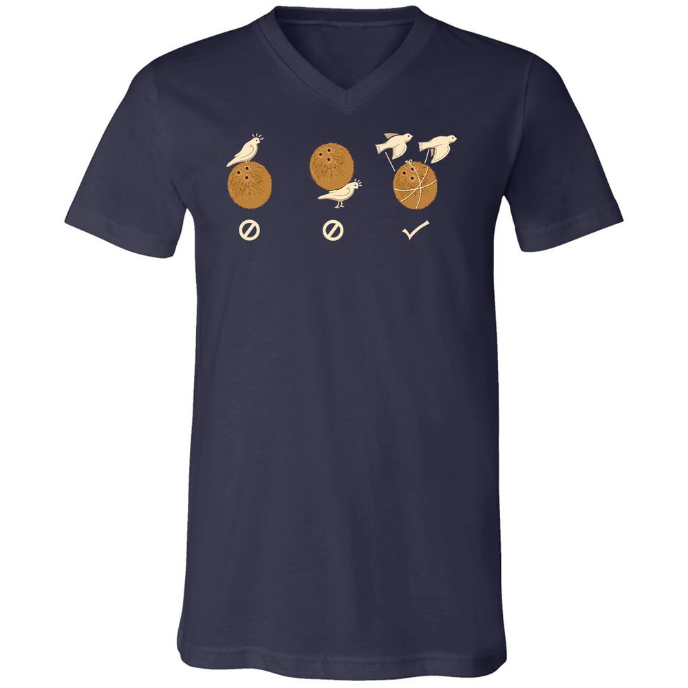 Unisex V-Neck T-Shirt - H9T11P8N - Navy - 2