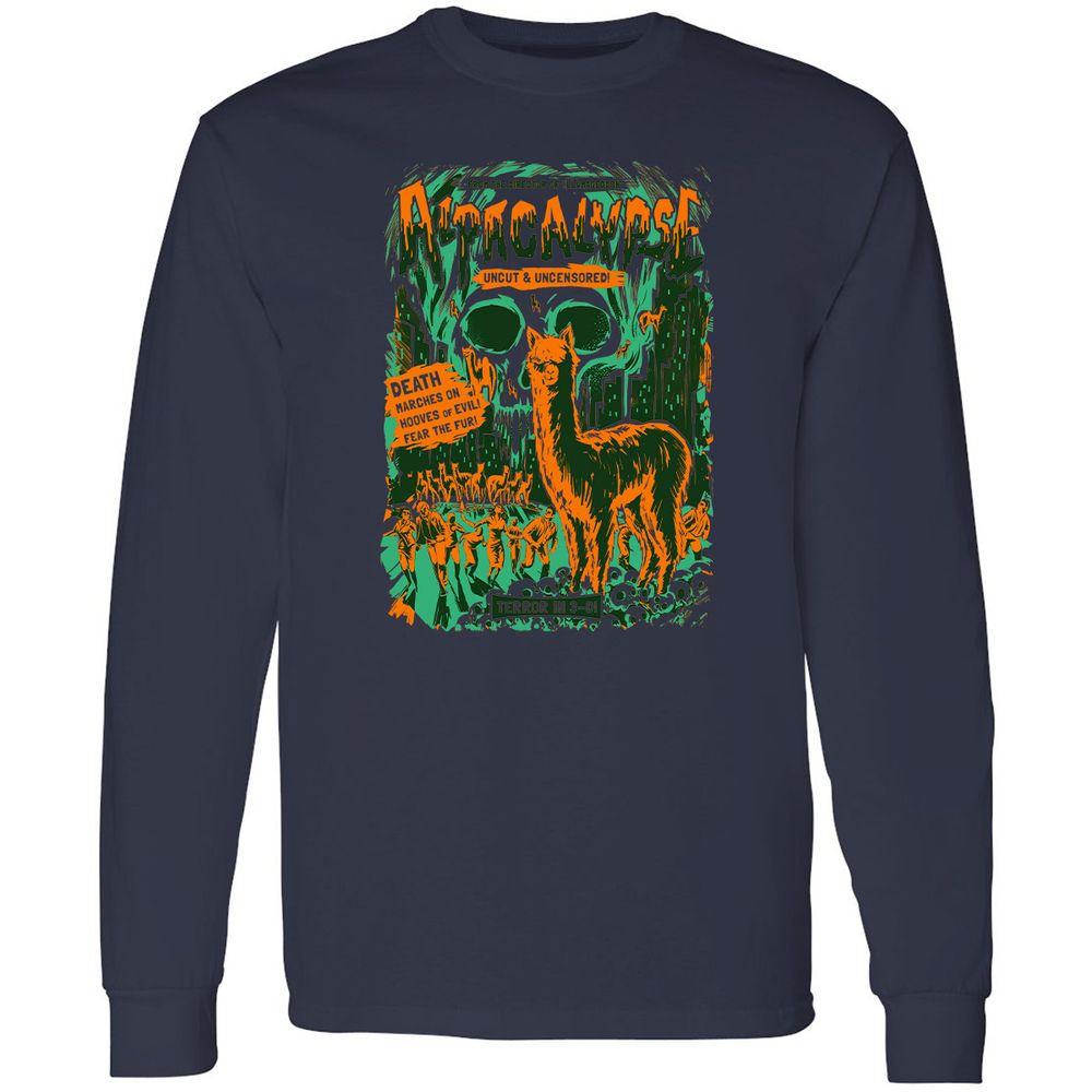 Long Sleeve T-Shirt - 4TF2AY5T - Navy - 2