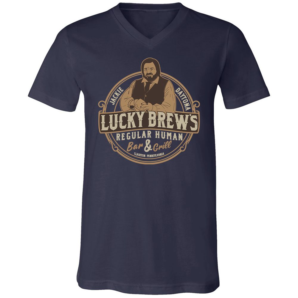 Unisex V-Neck T-Shirt - EQMM7HDG - Navy - 2