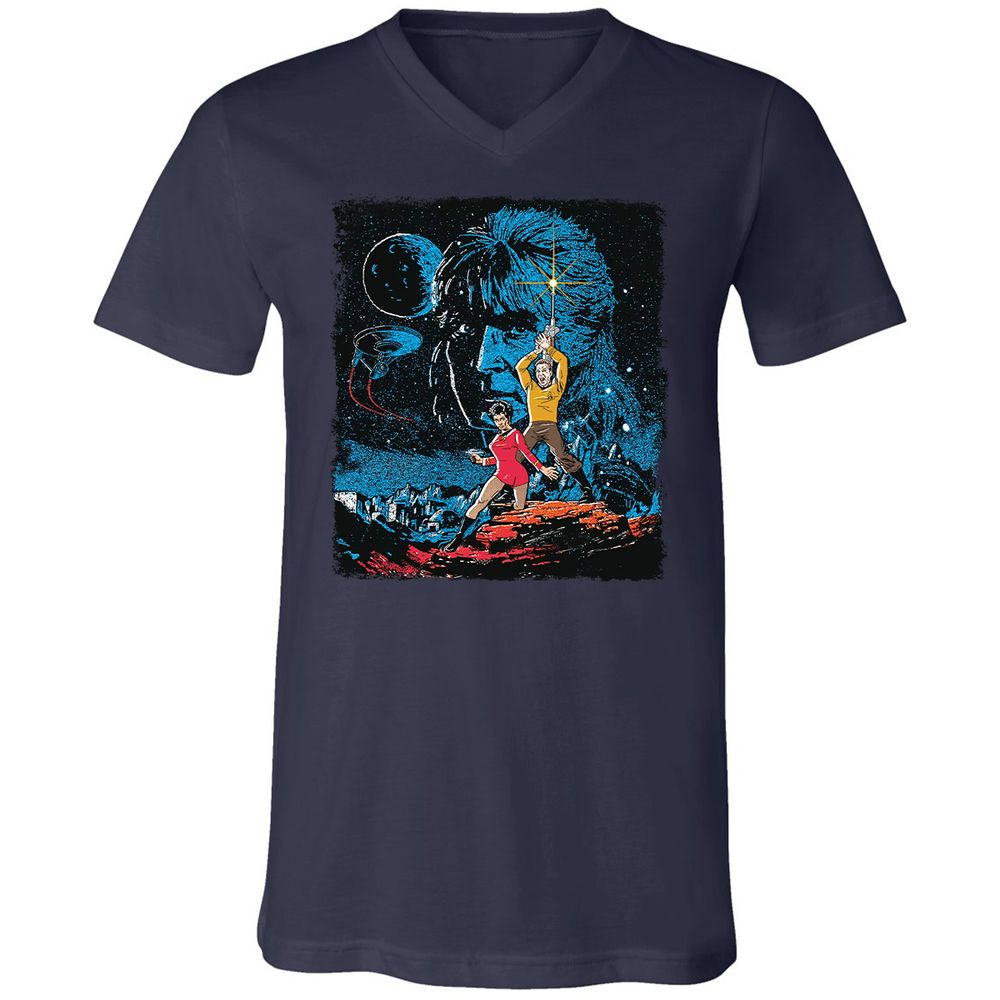 Unisex V-Neck T-Shirt - 2AAR4CUM - Navy - 2