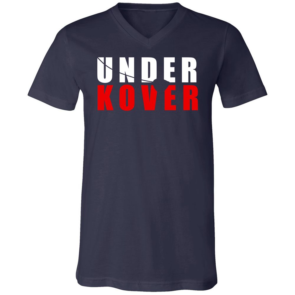 Unisex V-Neck T-Shirt - 6NPCT7XV - Navy - 2