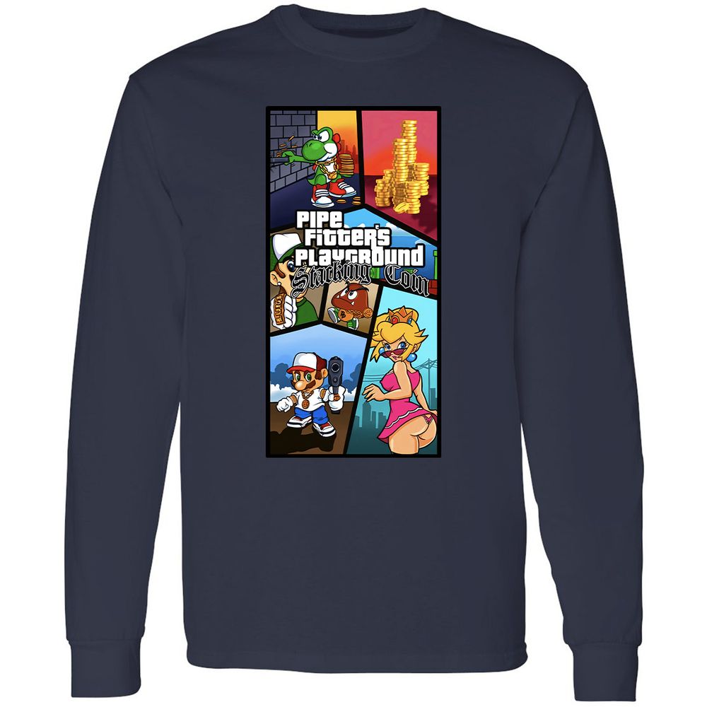 Long Sleeve T-Shirt - HM81VZ6X - Navy - 2