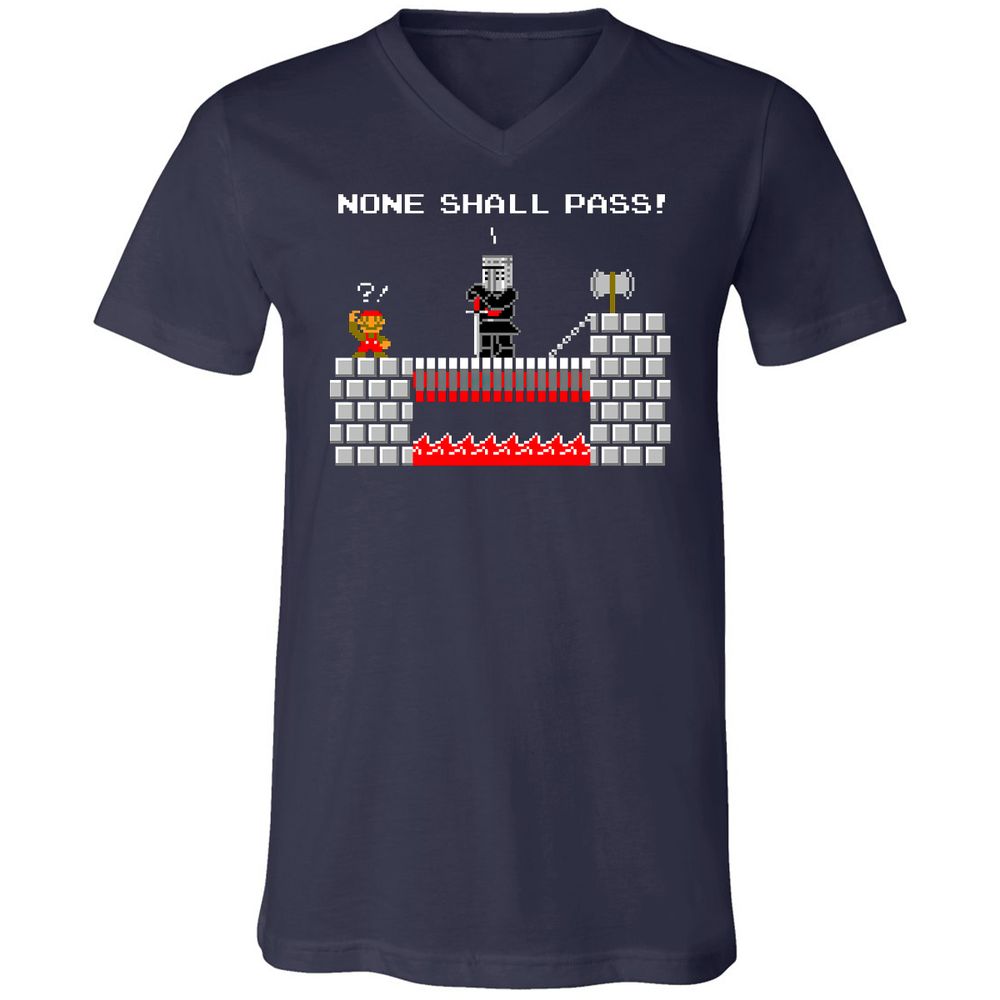 Unisex V-Neck T-Shirt - QQPRUQWP - Navy - 2