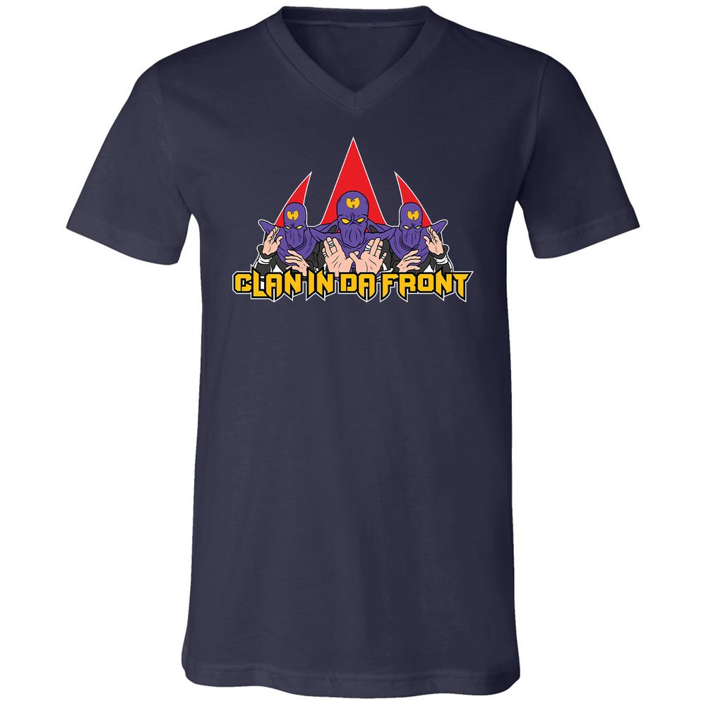 Unisex V-Neck T-Shirt - CRAVB8AX - Navy - 2