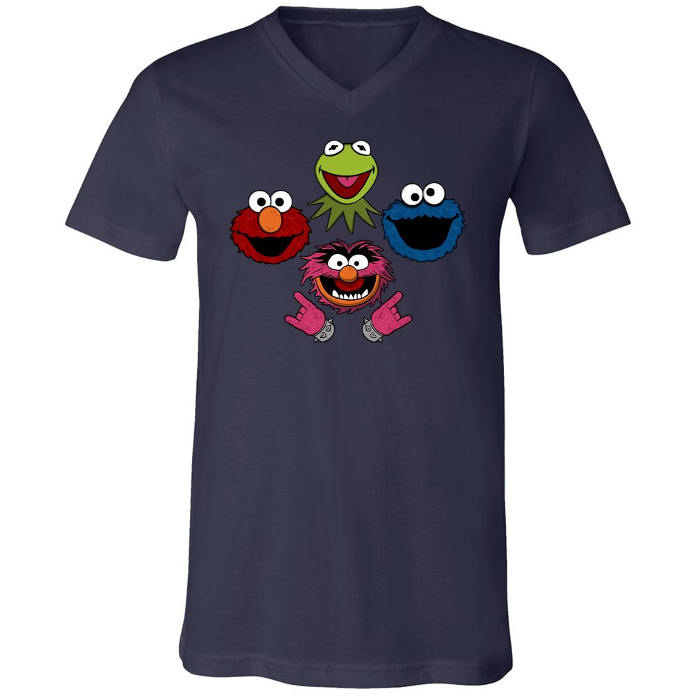 Unisex V-Neck T-Shirt - LZYKU1H2 - Navy - 2