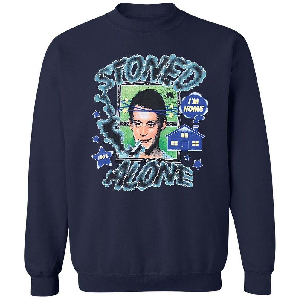 Stoned home alone - Navy - 2